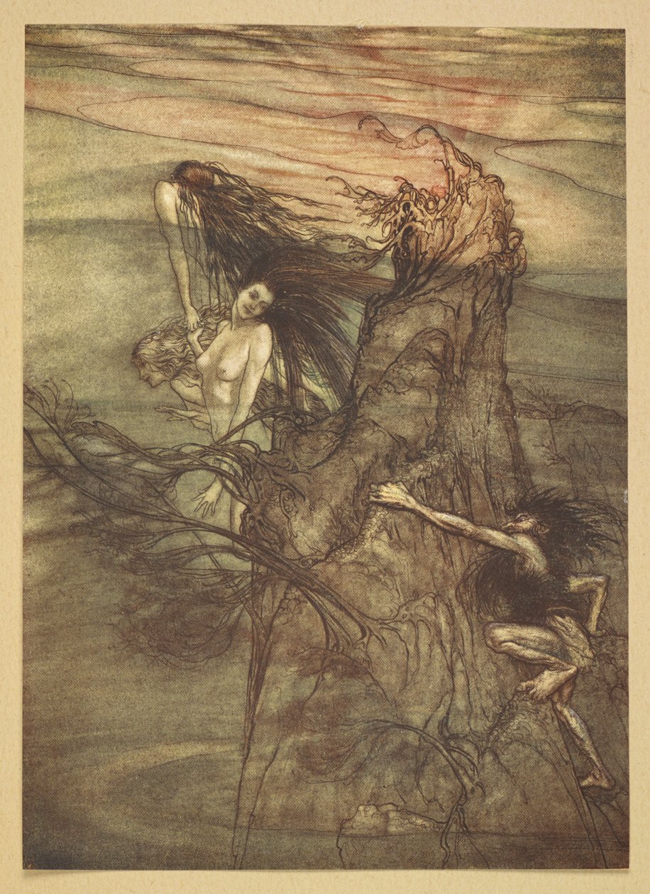 Rýnská panna. od Arthur Rackham