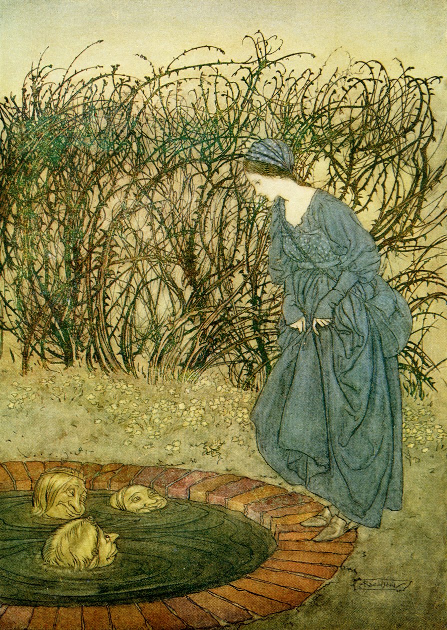 Tři hlavy studny od Arthur Rackham