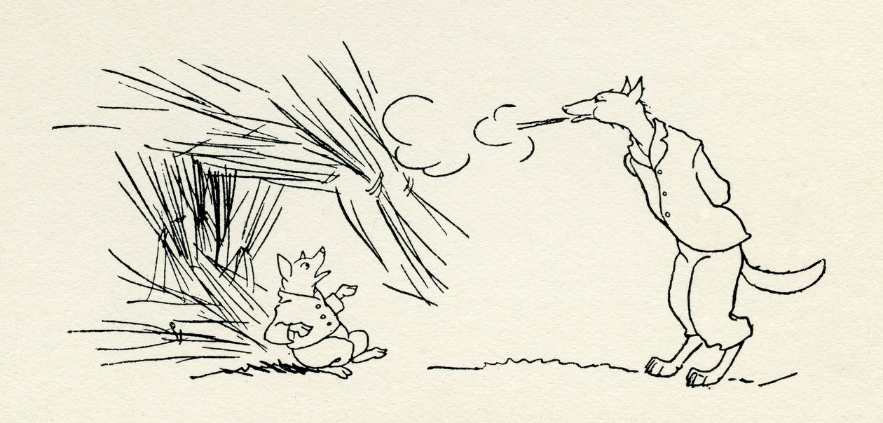 Tři malé prasátka od Arthur Rackham
