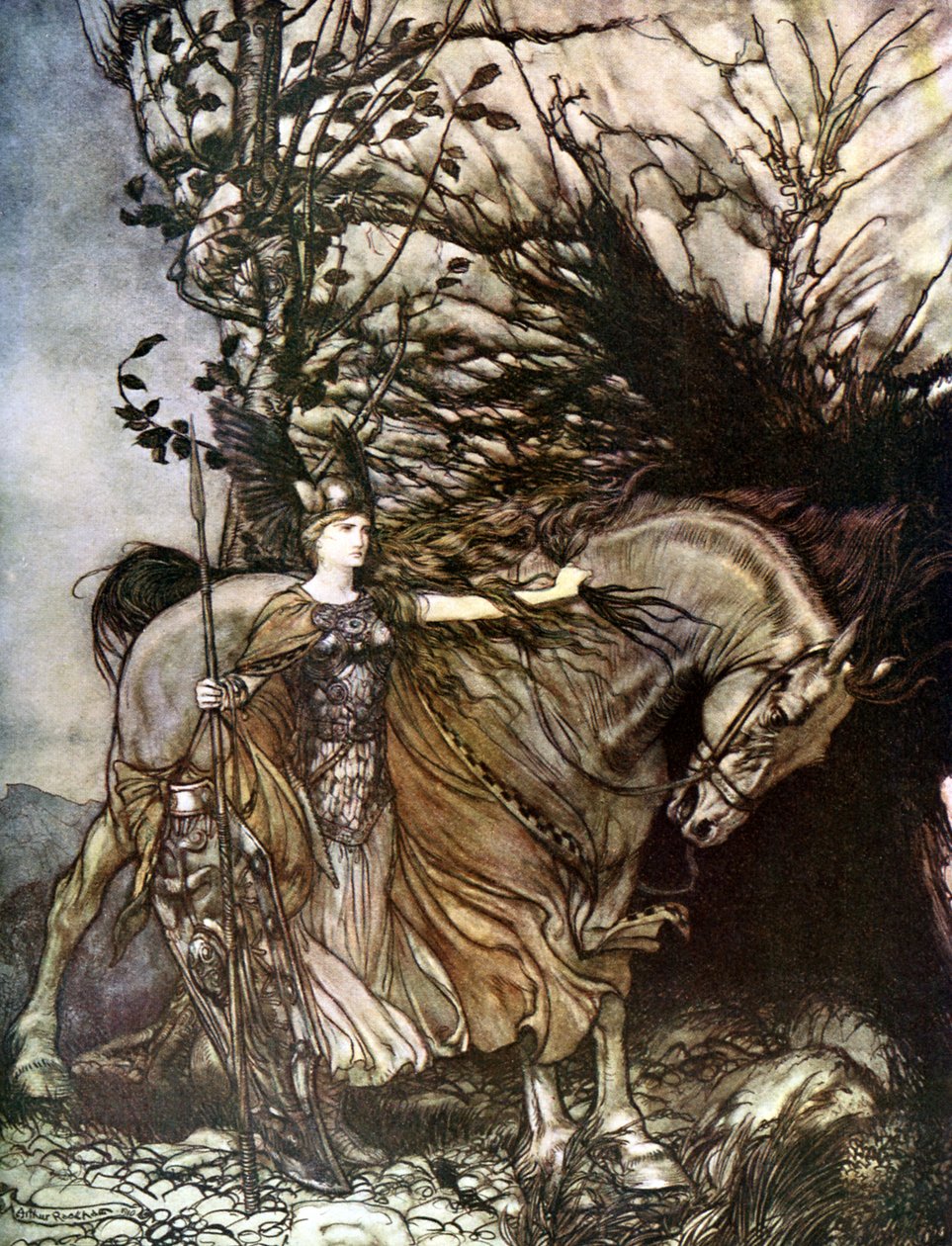 Valkyrie Die Walküre od Arthur Rackham
