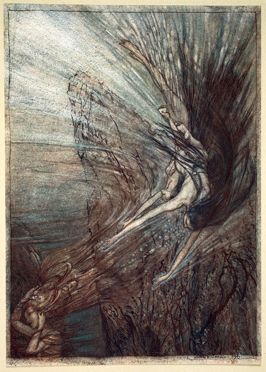 „Dovádění rýnských dívek“, 1910. od Arthur Rackham
