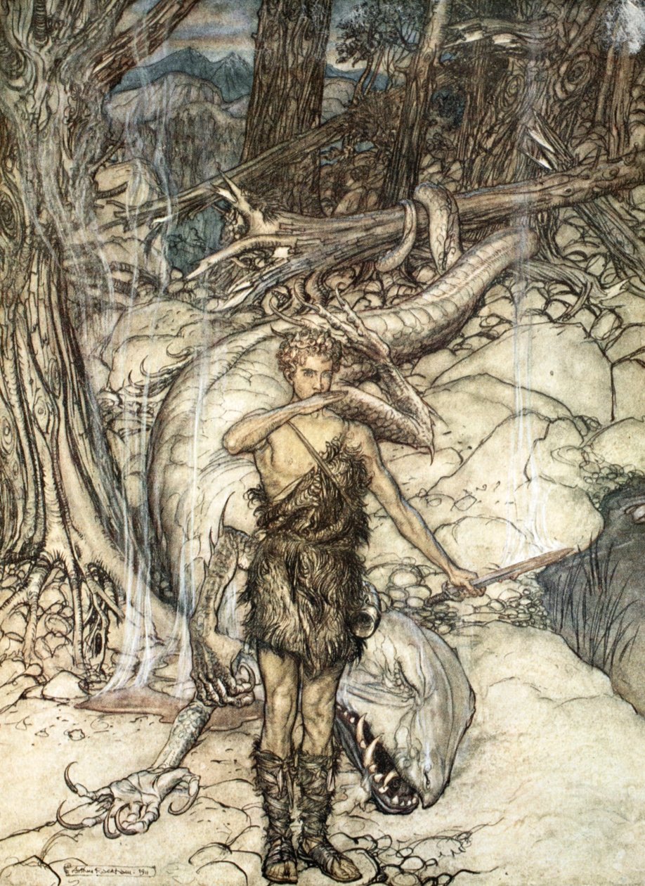 "Horká krev hoří jako oheň!", 1924. od Arthur Rackham