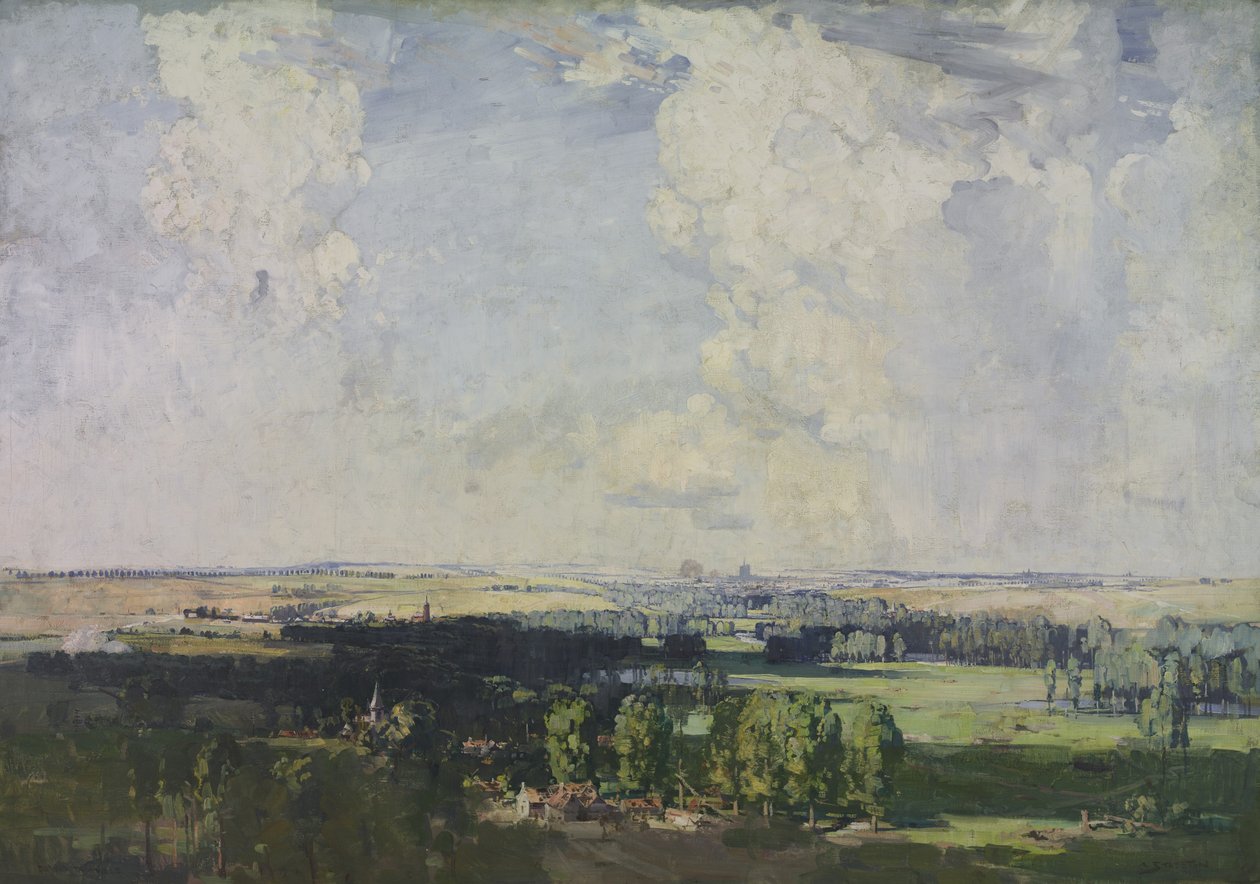 Amiens, klíč západu, 1928 od Arthur Streeton