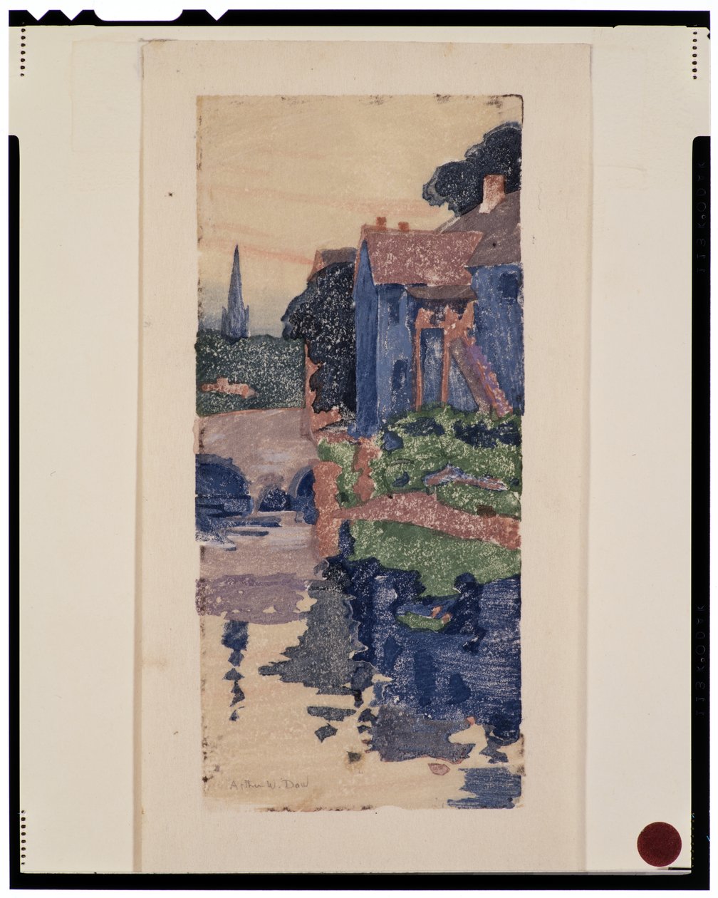 Modrý dům od Arthur Wesley Dow