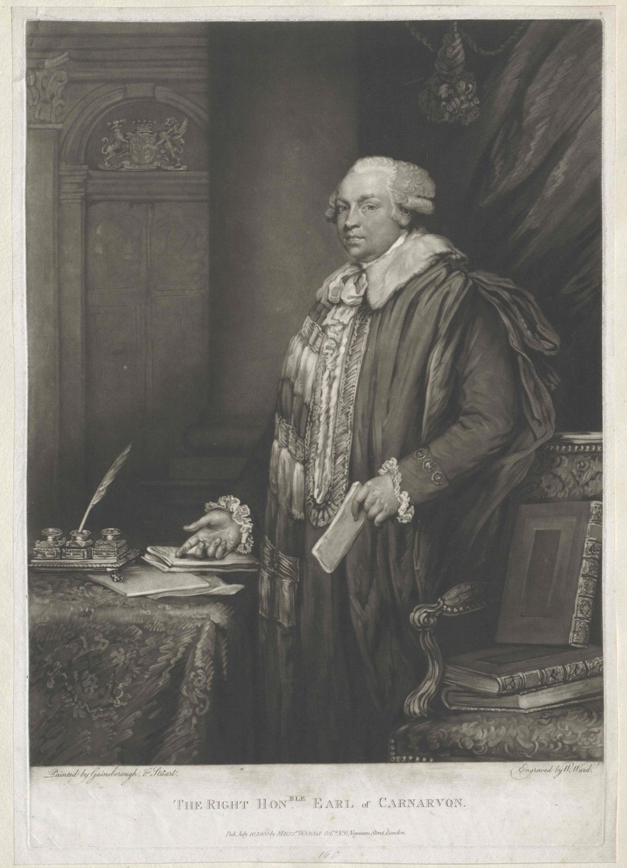 1. hrabě z Carnavonu Herbert od Artist Unknown