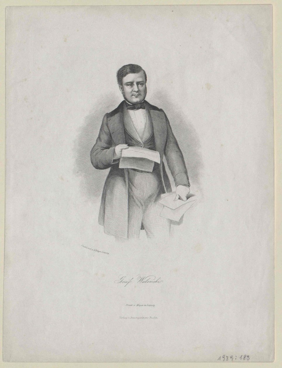 Alexandre Comte Walewski od Artist Unknown
