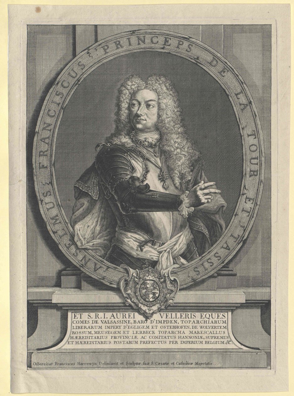 Anselm Franz hrabě Thurn a Taxis od Artist Unknown