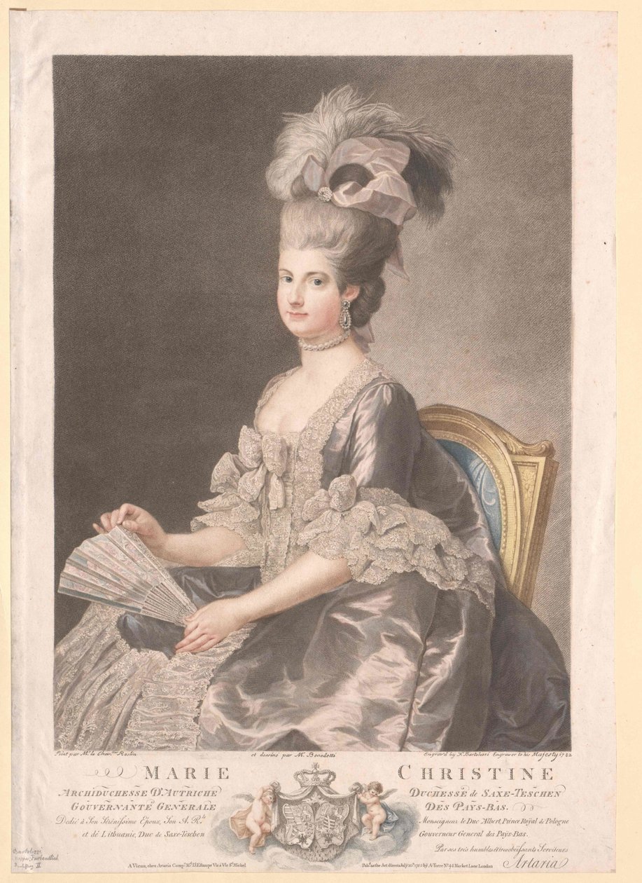 Arcivévodkyně rakouská Marie Kristýna od Artist Unknown