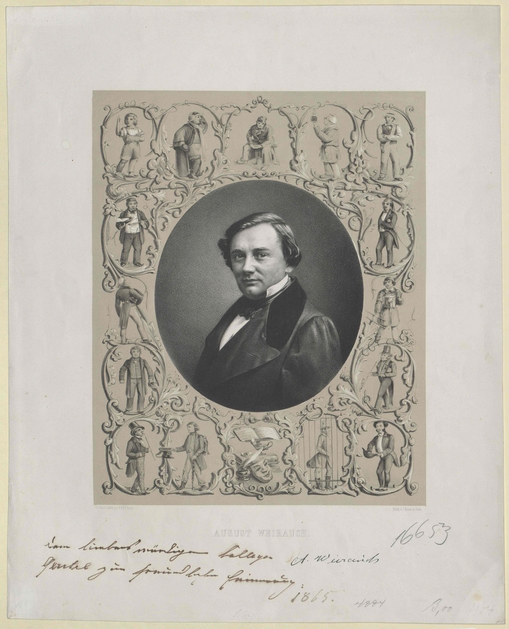 August Weihrauch (tisk) od Artist Unknown
