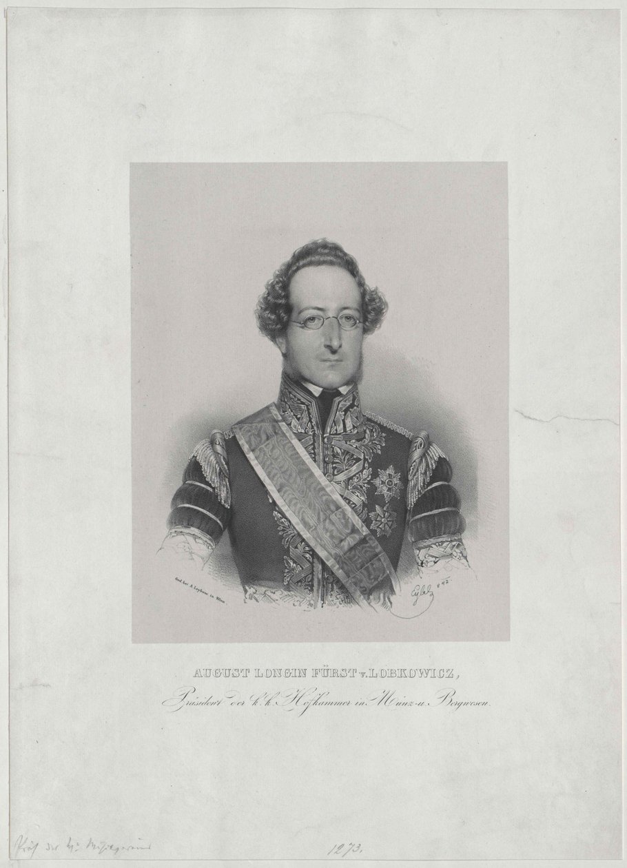Srpen hrabě Lobkowitz od Artist Unknown