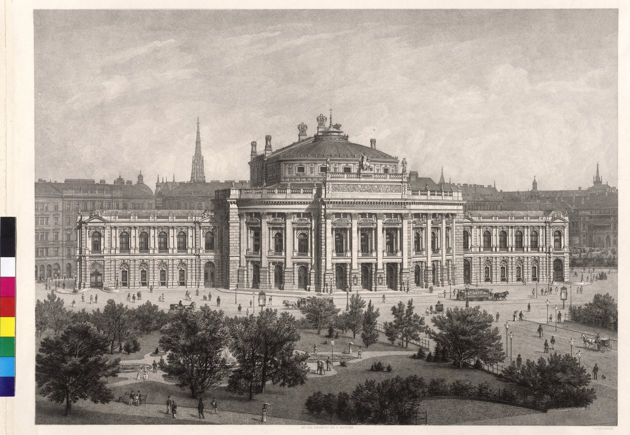 Burgtheater ve Vídni od Artist Unknown