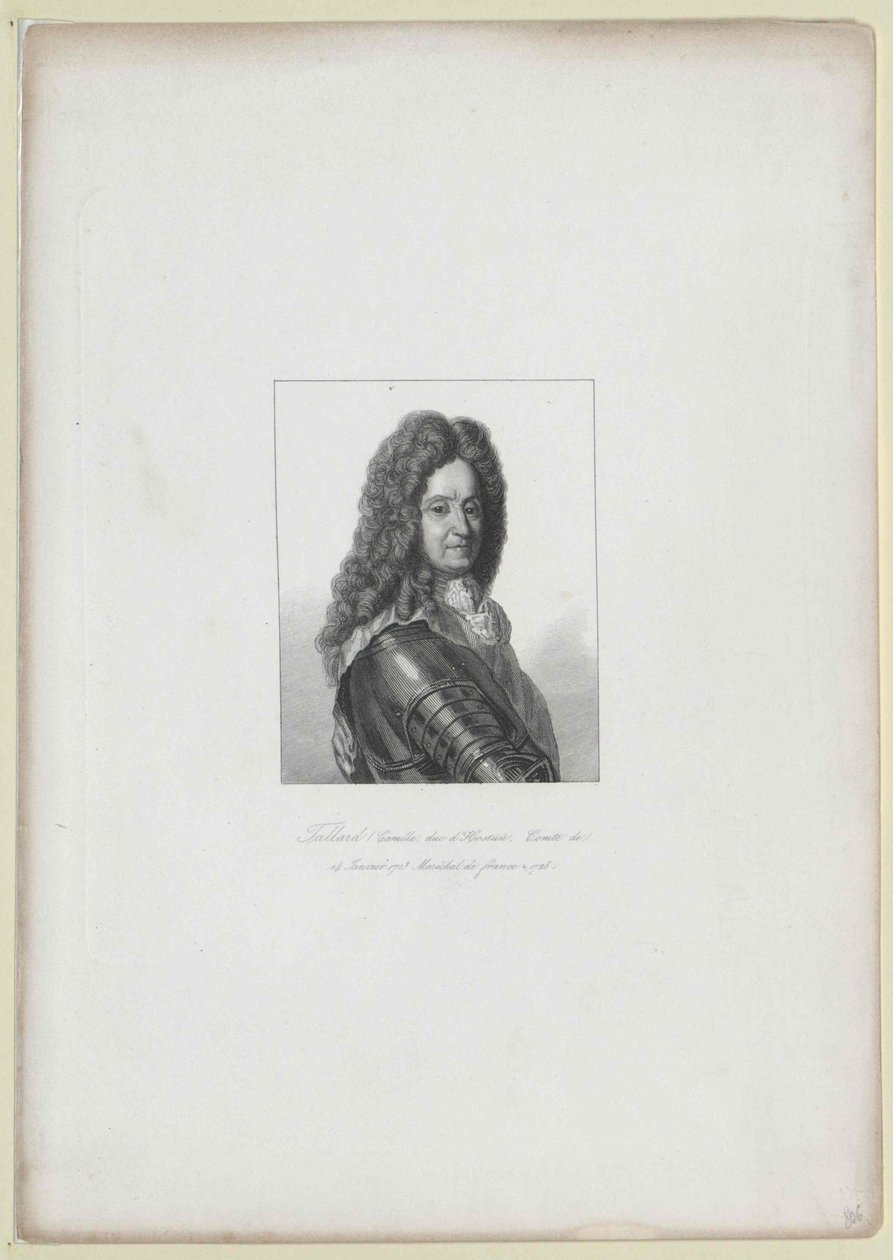 Camille de Hostun Tallart (tisk) od Artist Unknown