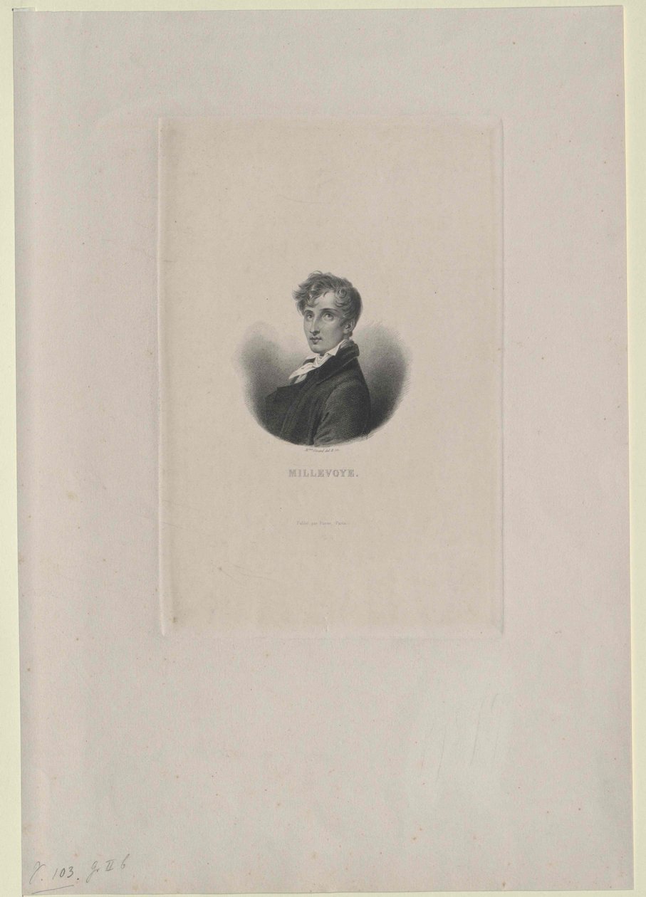 Charles Hubert Millevoye (tisk) od Artist Unknown