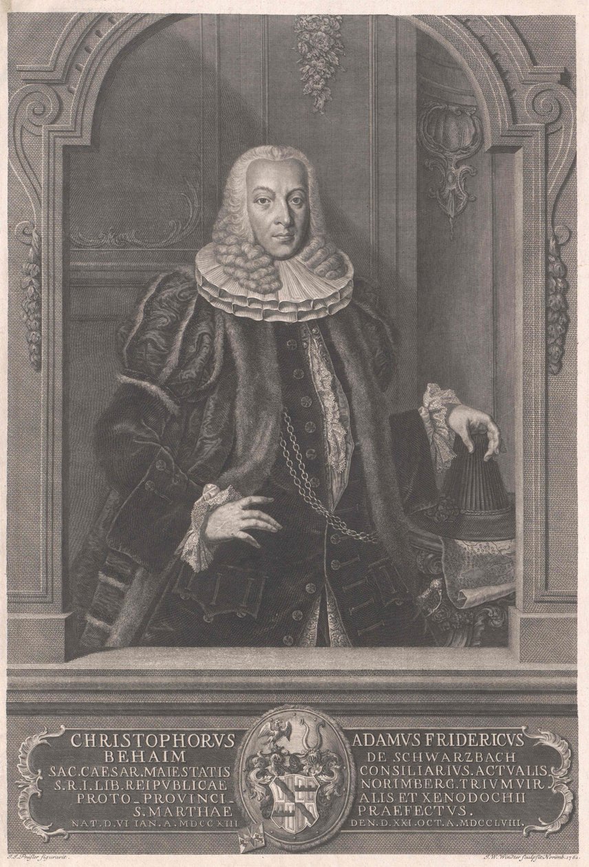 Christoph Adam Frederick Behaim von Schwarzbach od Artist Unknown