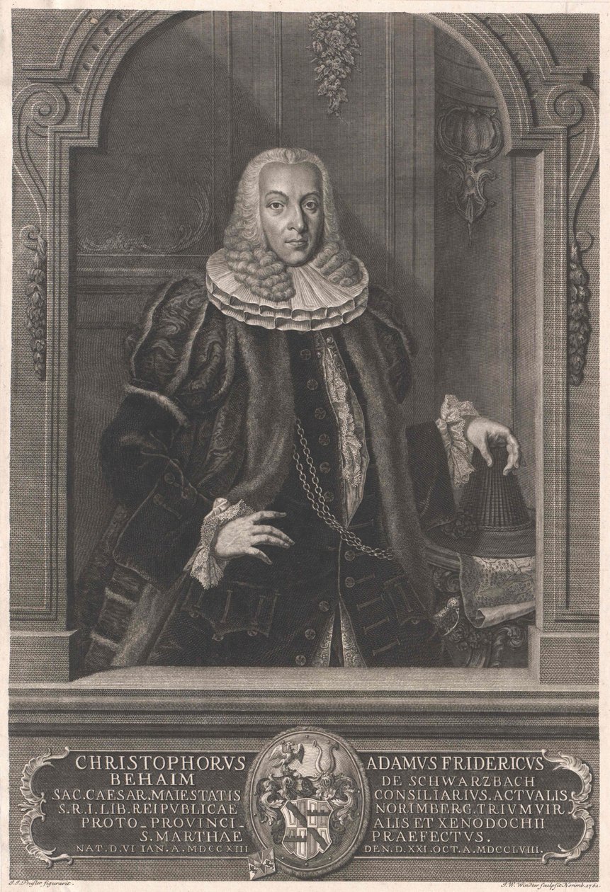 Christoph Adam Frederick Behaim von Schwarzbach od Artist Unknown