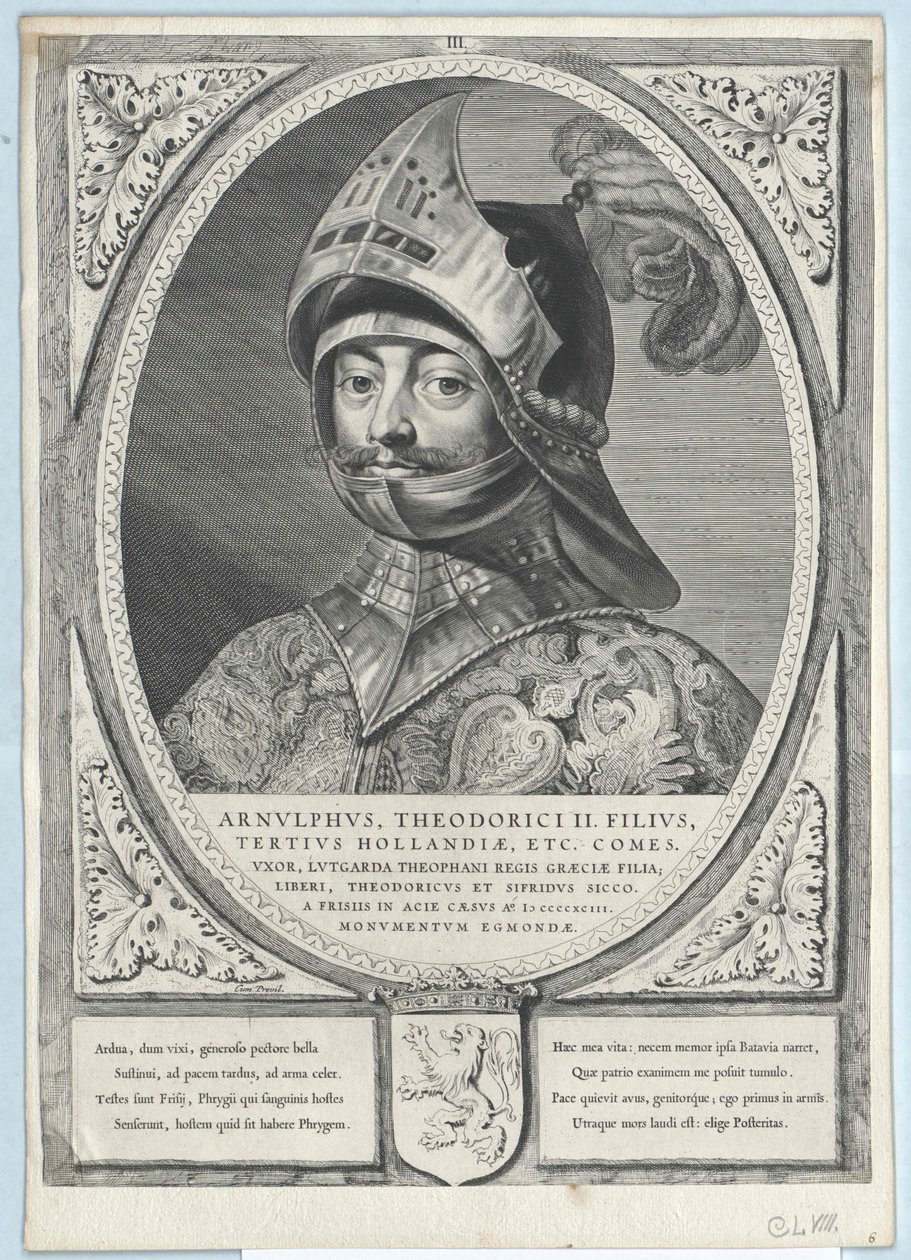 Hrabě holandský Arnulf II (tisk) od Artist Unknown