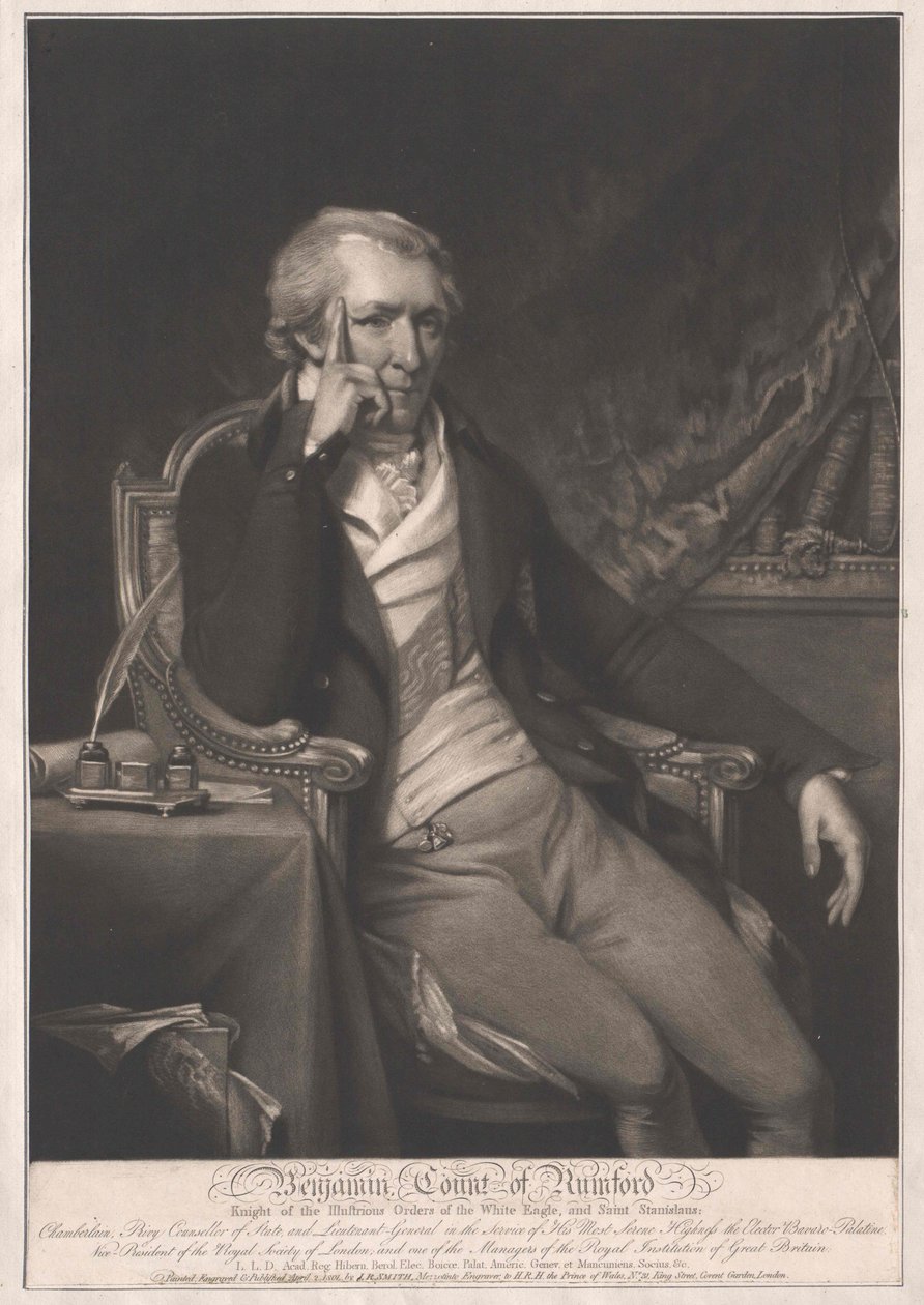 Hrabě Rumford Thompson od Artist Unknown