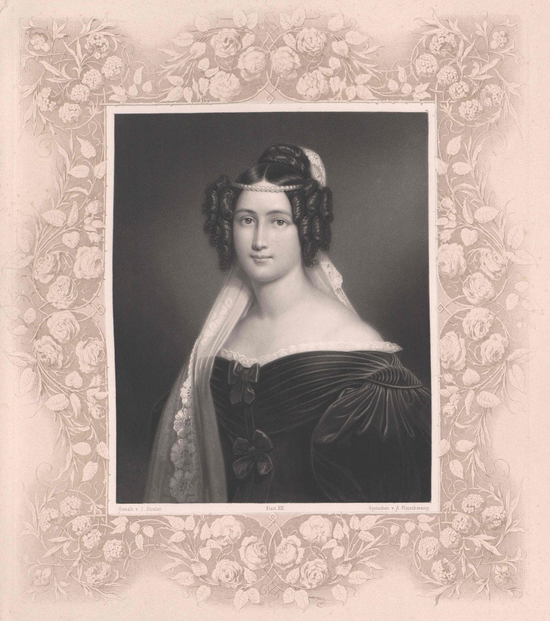 Crescentia Bourgin (tisk) od Artist Unknown