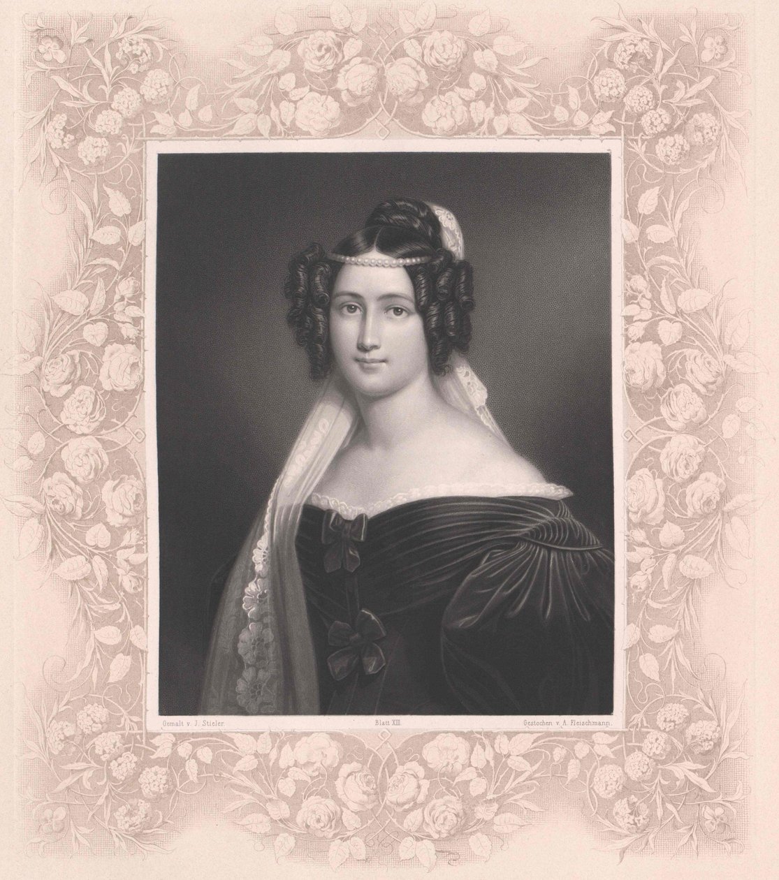 Crescentia Bourgin (tisk) od Artist Unknown