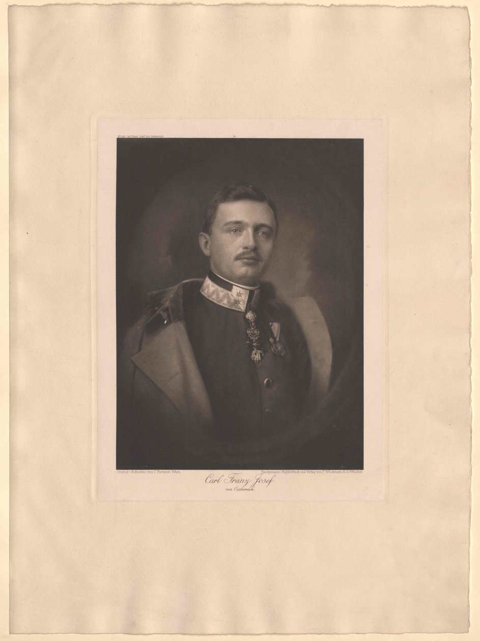 Rakouský císař Karel I. (tisk) od Artist Unknown