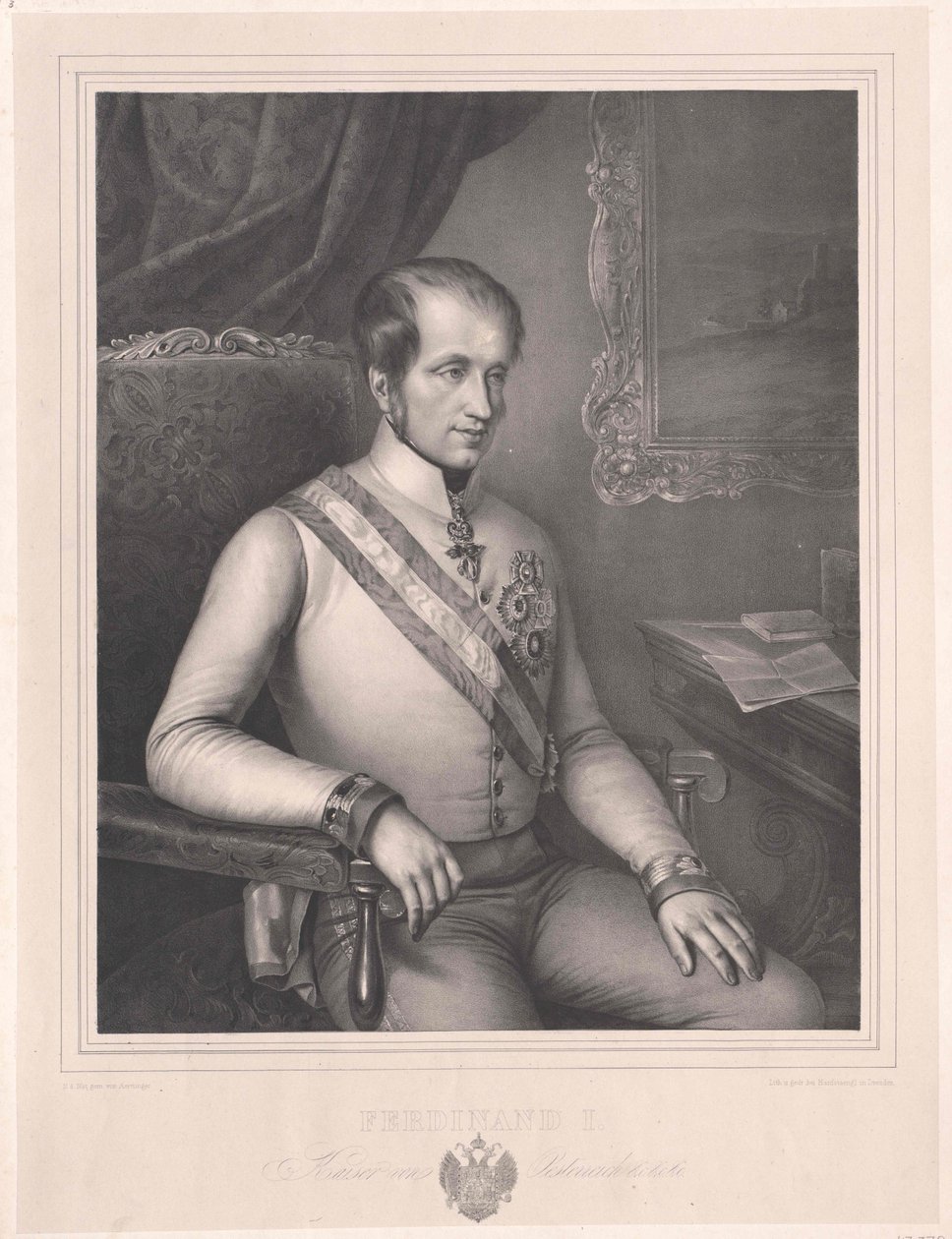 Rakouský císař Ferdinand I. od Artist Unknown