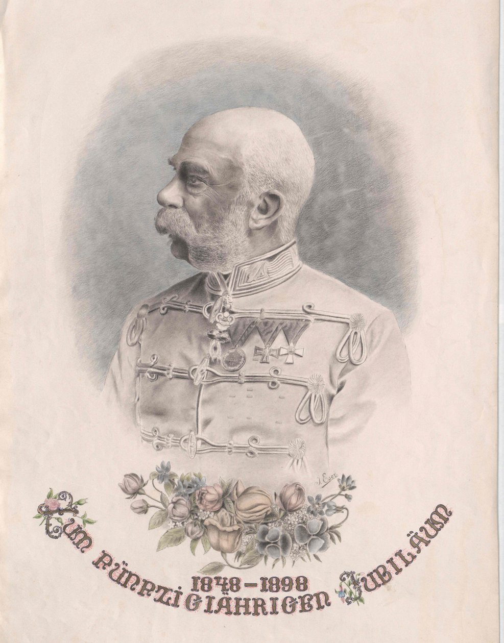 Rakouský císař František Josef I. od Artist Unknown