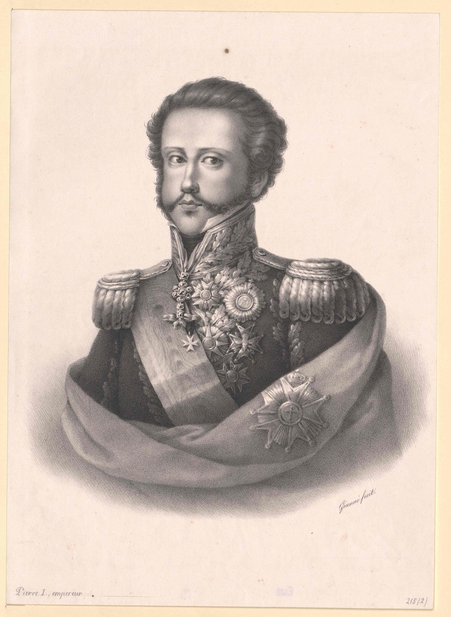 Brazilský císař Petr I. od Artist Unknown