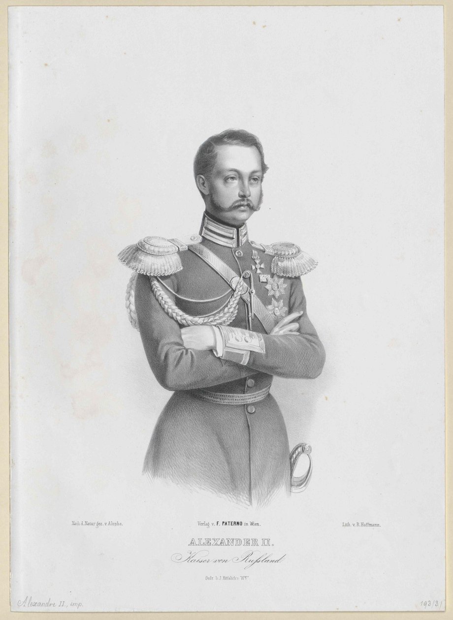 Ruský císař Alexandr II. od Artist Unknown