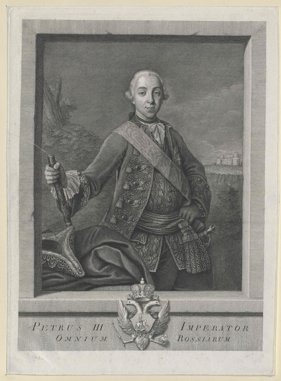 Ruský císař Petr III. od Artist Unknown