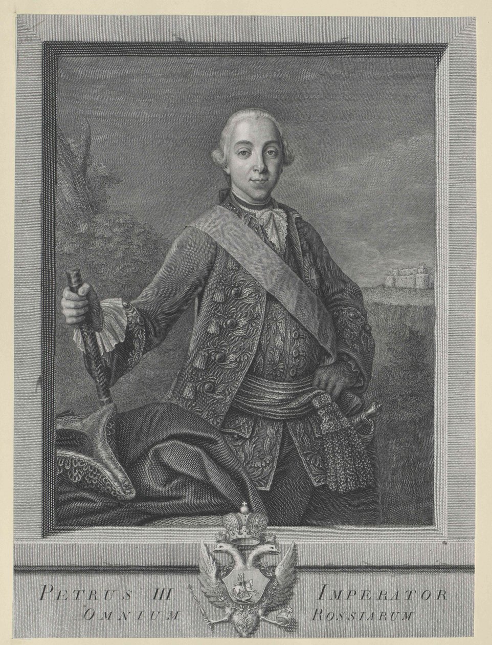Ruský císař Petr III. od Artist Unknown