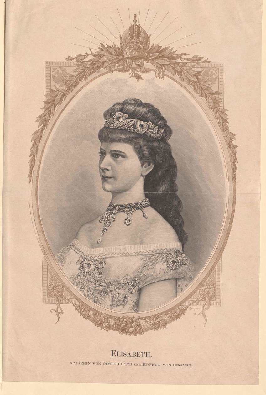 Rakouská císařovna Alžběta od Artist Unknown