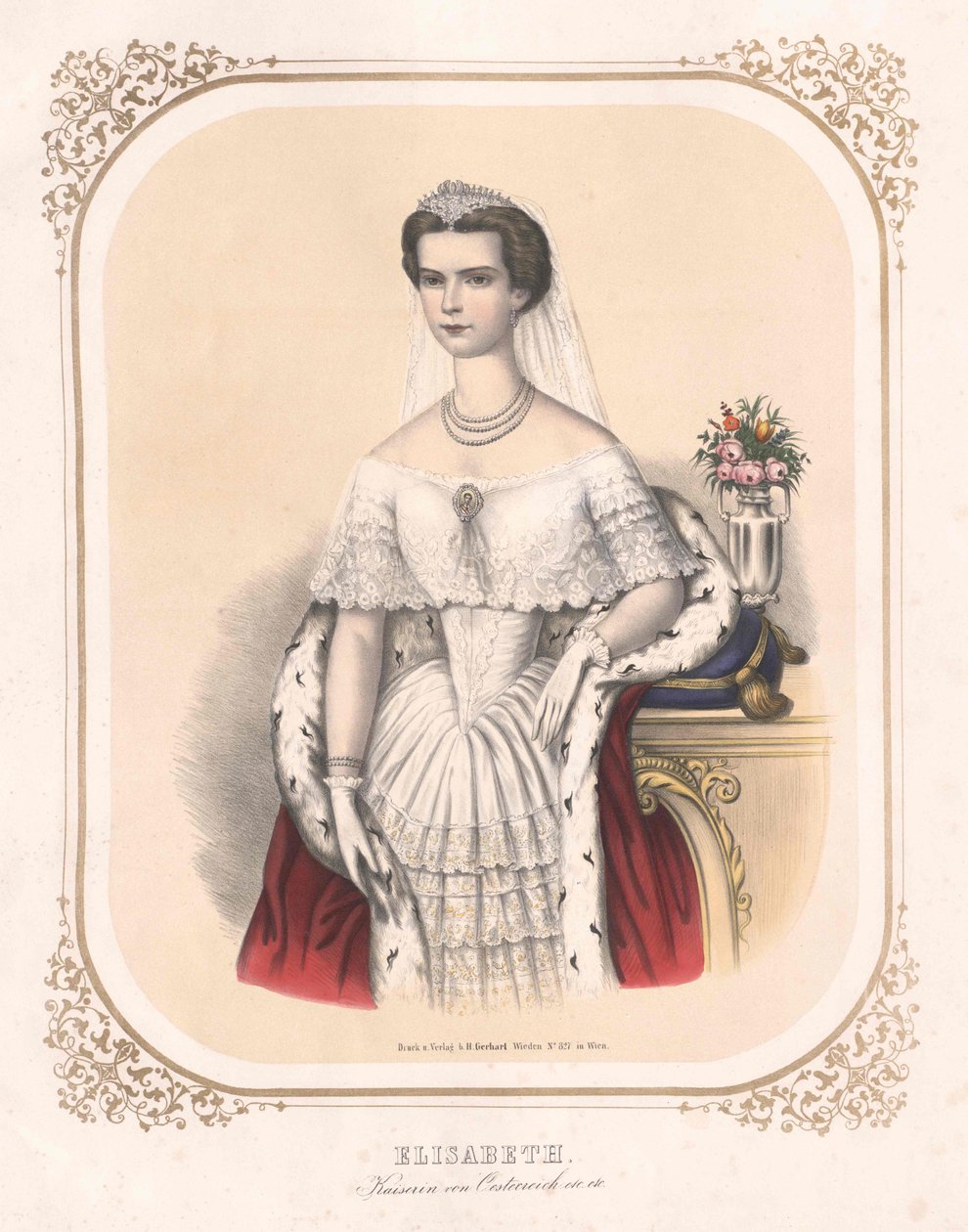 Rakouská císařovna Alžběta od Artist Unknown