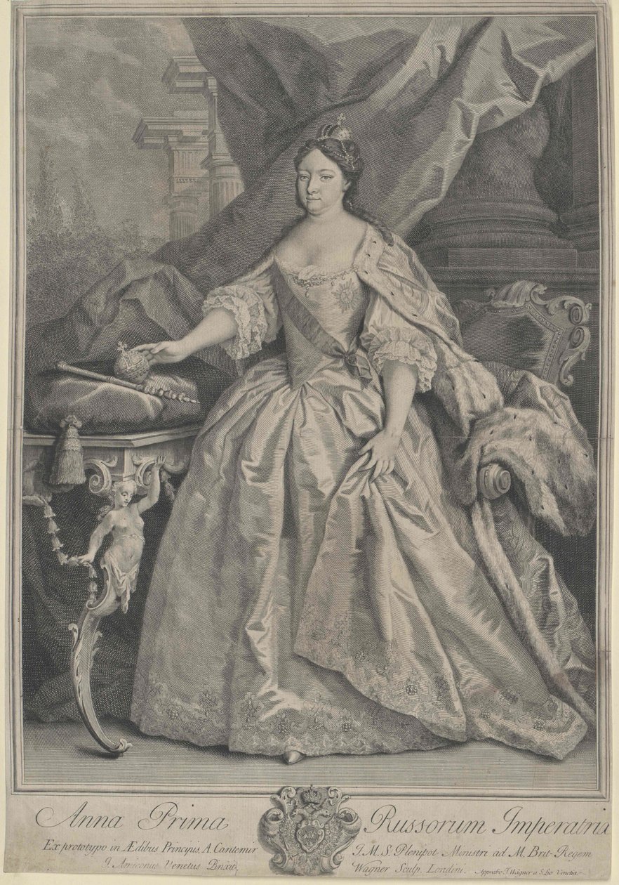 Ruská carevna Anna Ioannovna od Artist Unknown
