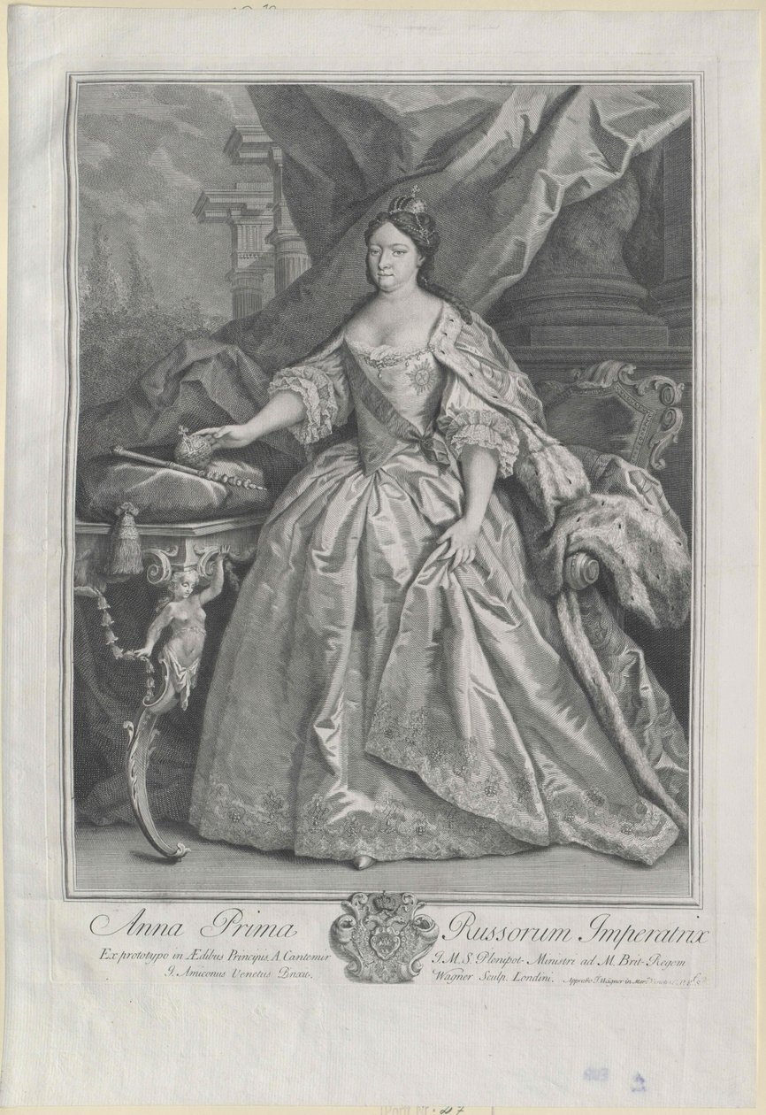 Ruská carevna Anna Ioannovna od Artist Unknown
