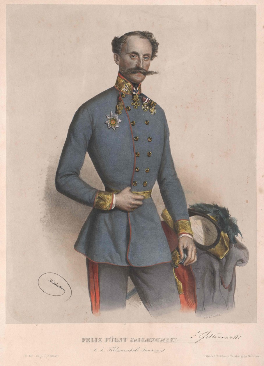Felix hrabě Jablonovský od Artist Unknown