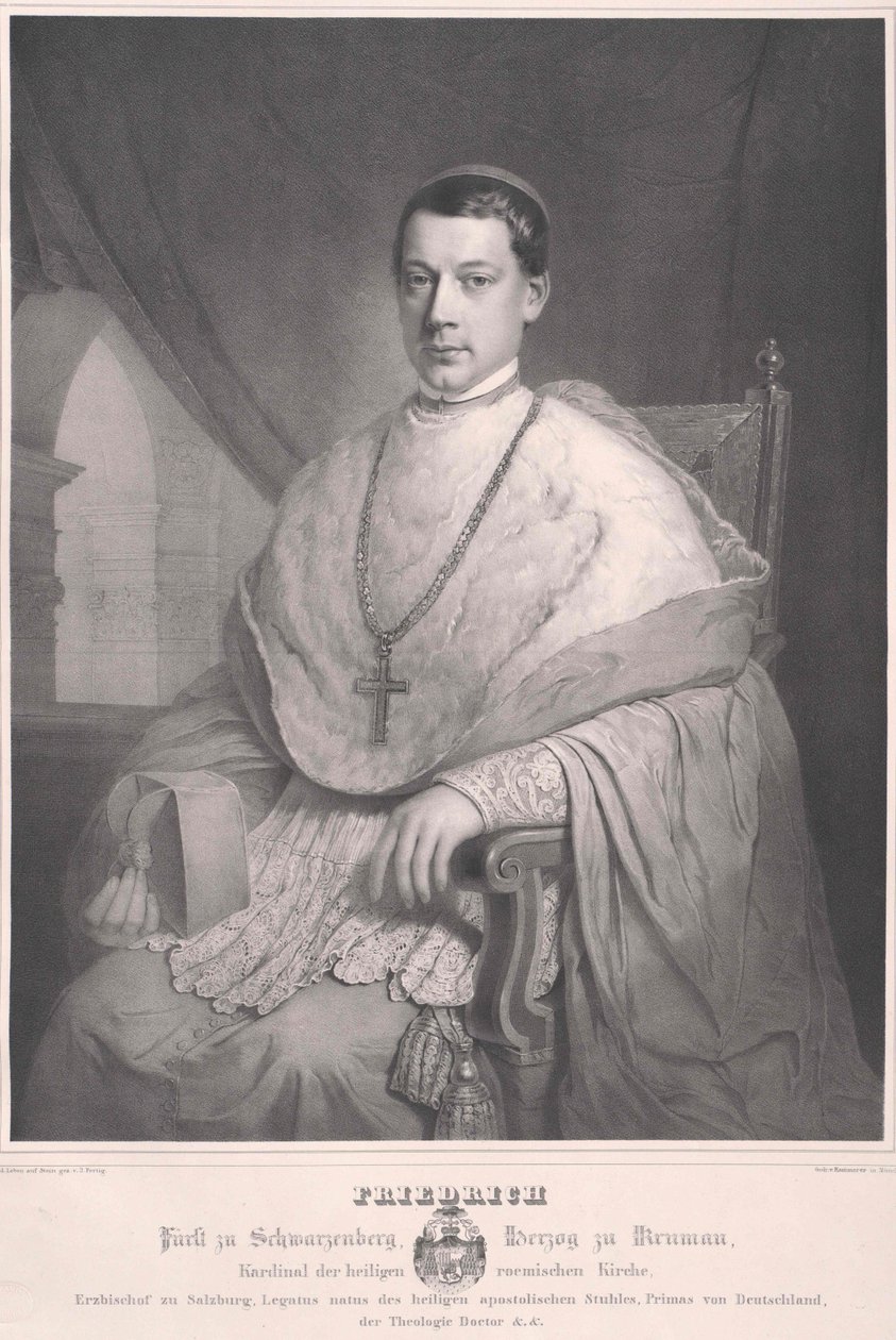 Frederick hrabě Schwarzenberg-Krumau od Artist Unknown