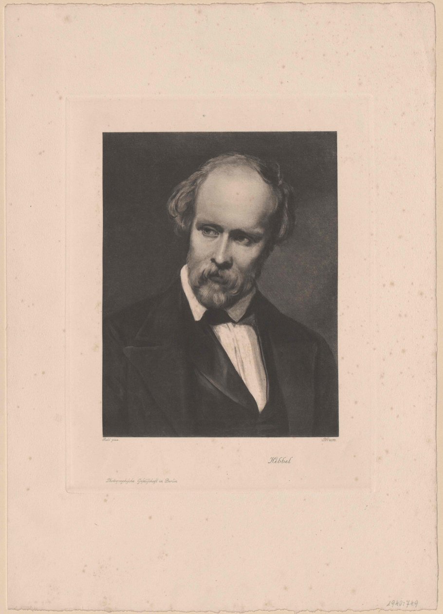 Friedrich Hebbel (tisk) od Artist Unknown