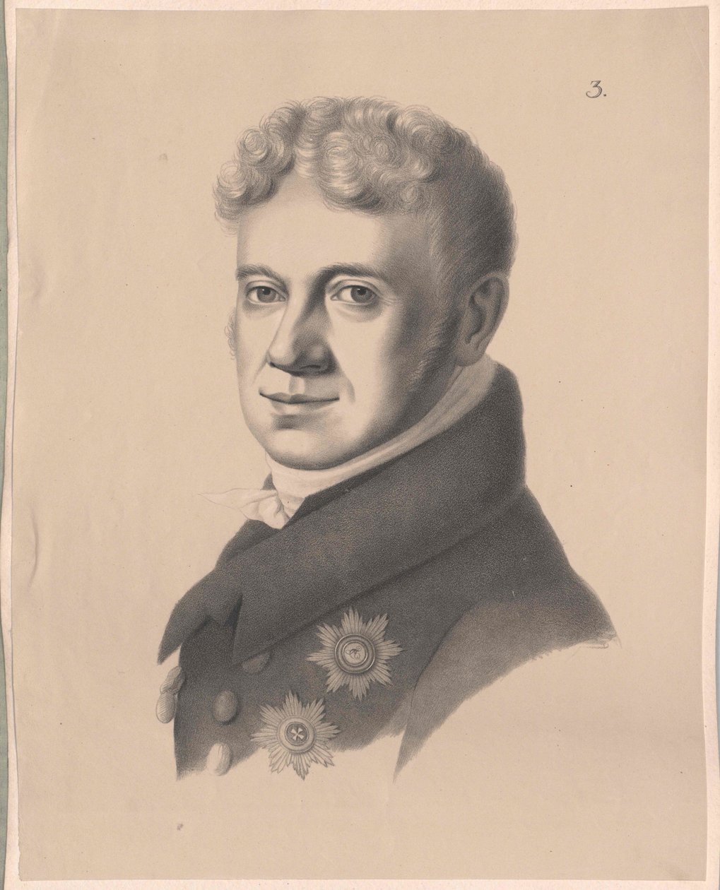 Grigorij Alexandrovič baron von Stroganov (tisk) od Artist Unknown