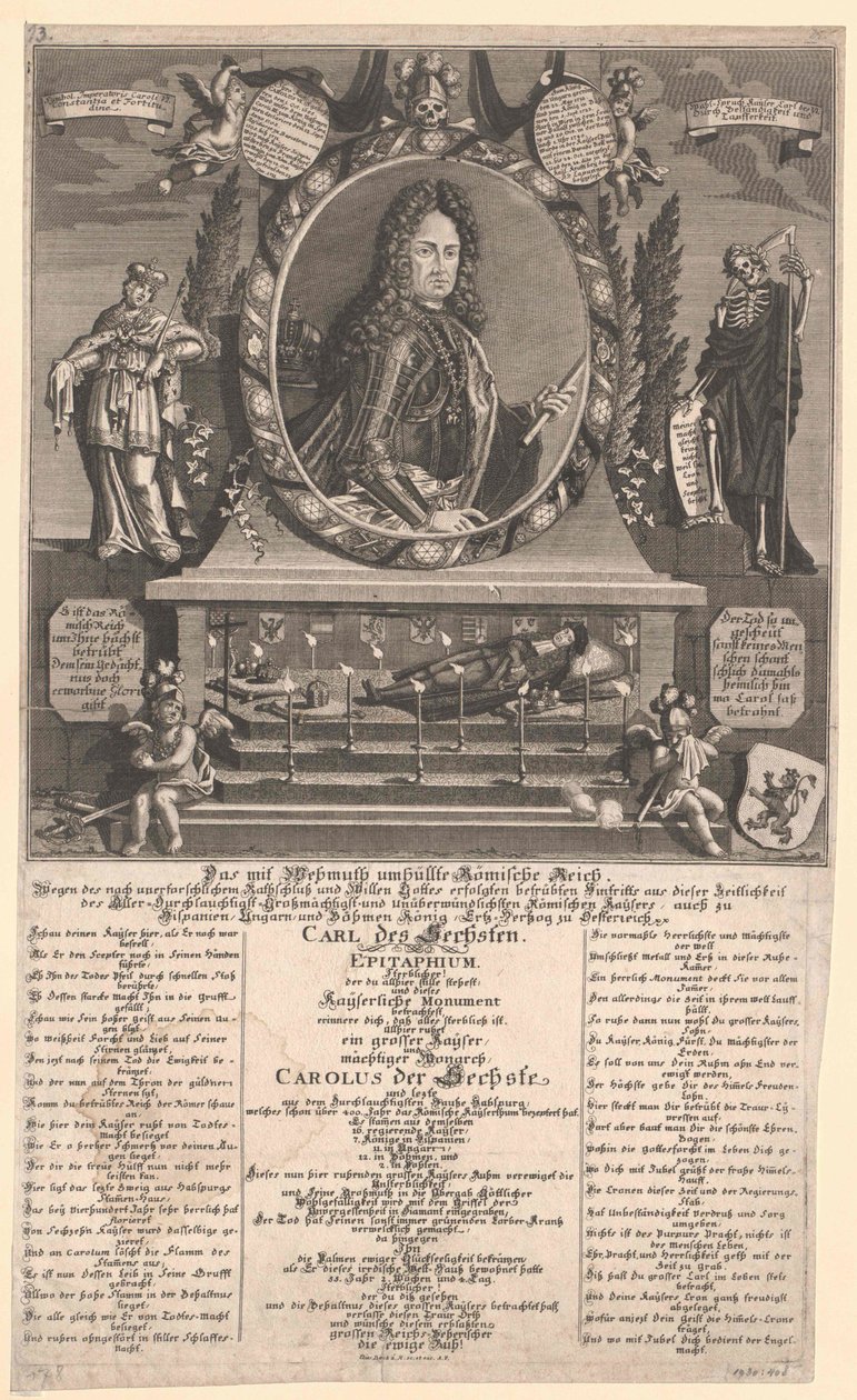 Císař Svaté říše římské Karel VI. od Artist Unknown