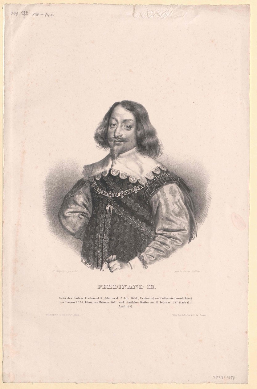 Císař Svaté říše římské Ferdinand III. od Artist Unknown