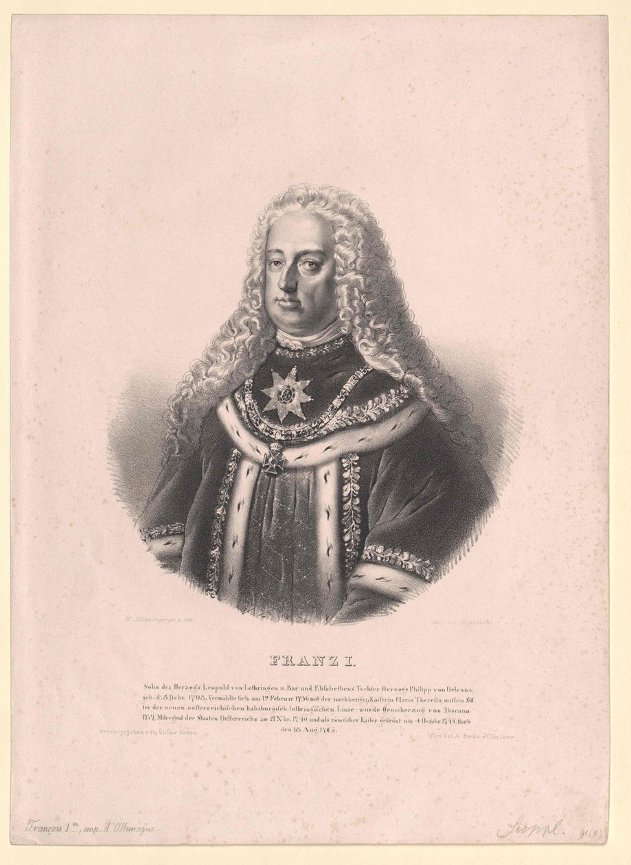 Císař Svaté říše římské František I. od Artist Unknown