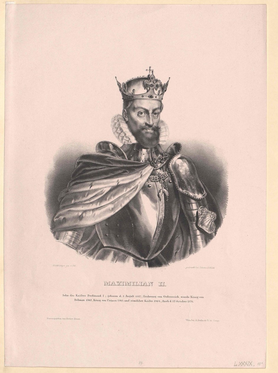 Císař Svaté říše římské Maxmilián II. od Artist Unknown