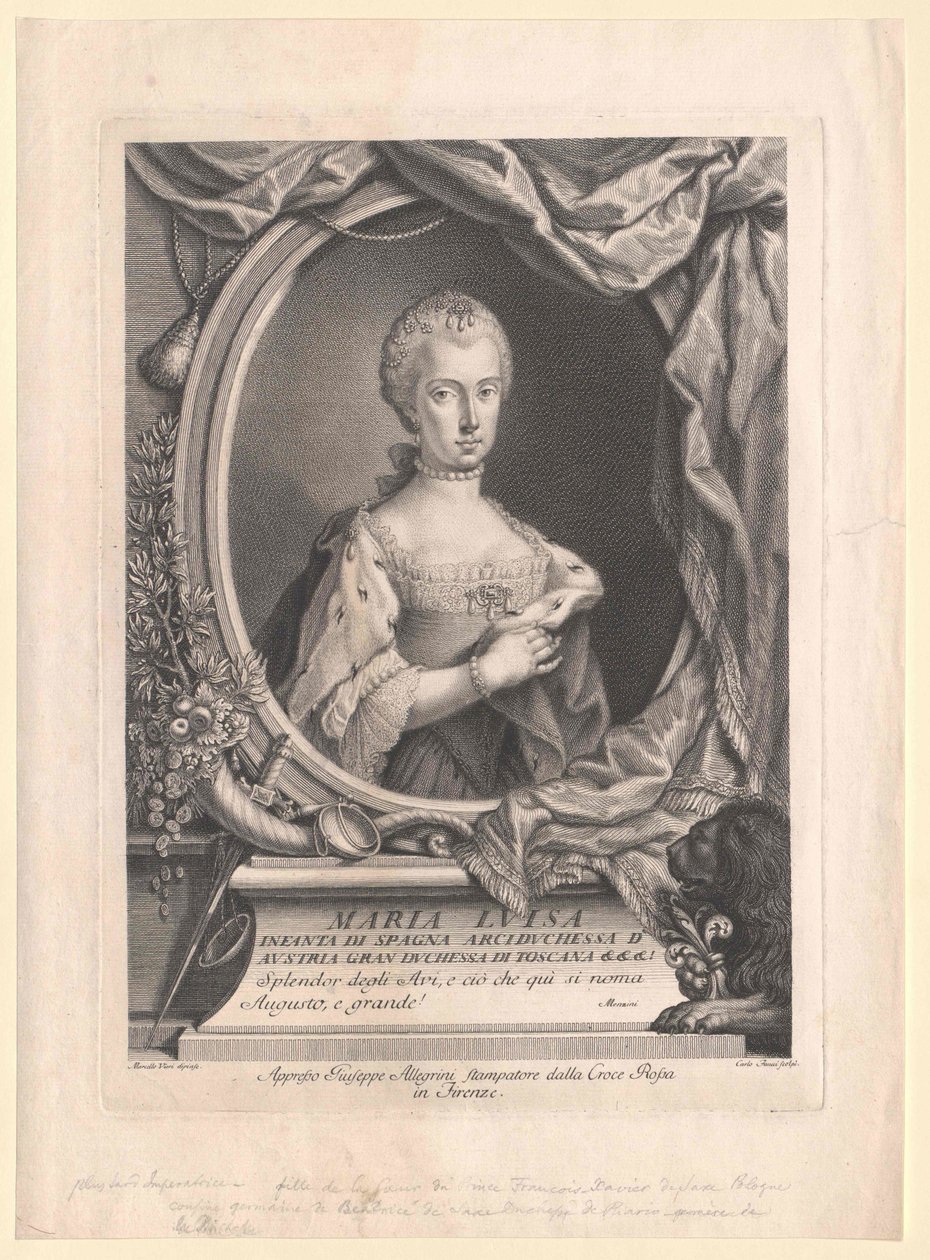 Španělská infantka Marie Luisa od Artist Unknown