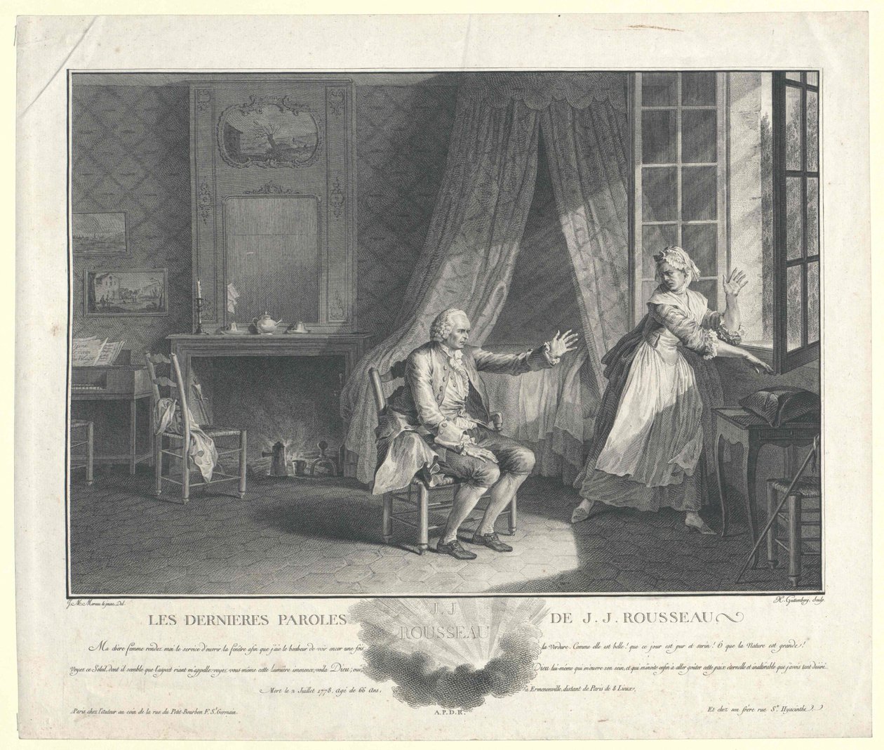 Jean Jacques Rousseau od Artist Unknown