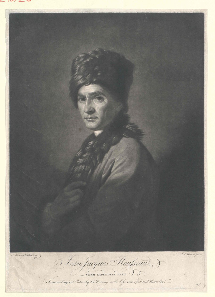 Jean Jacques Rousseau od Artist Unknown