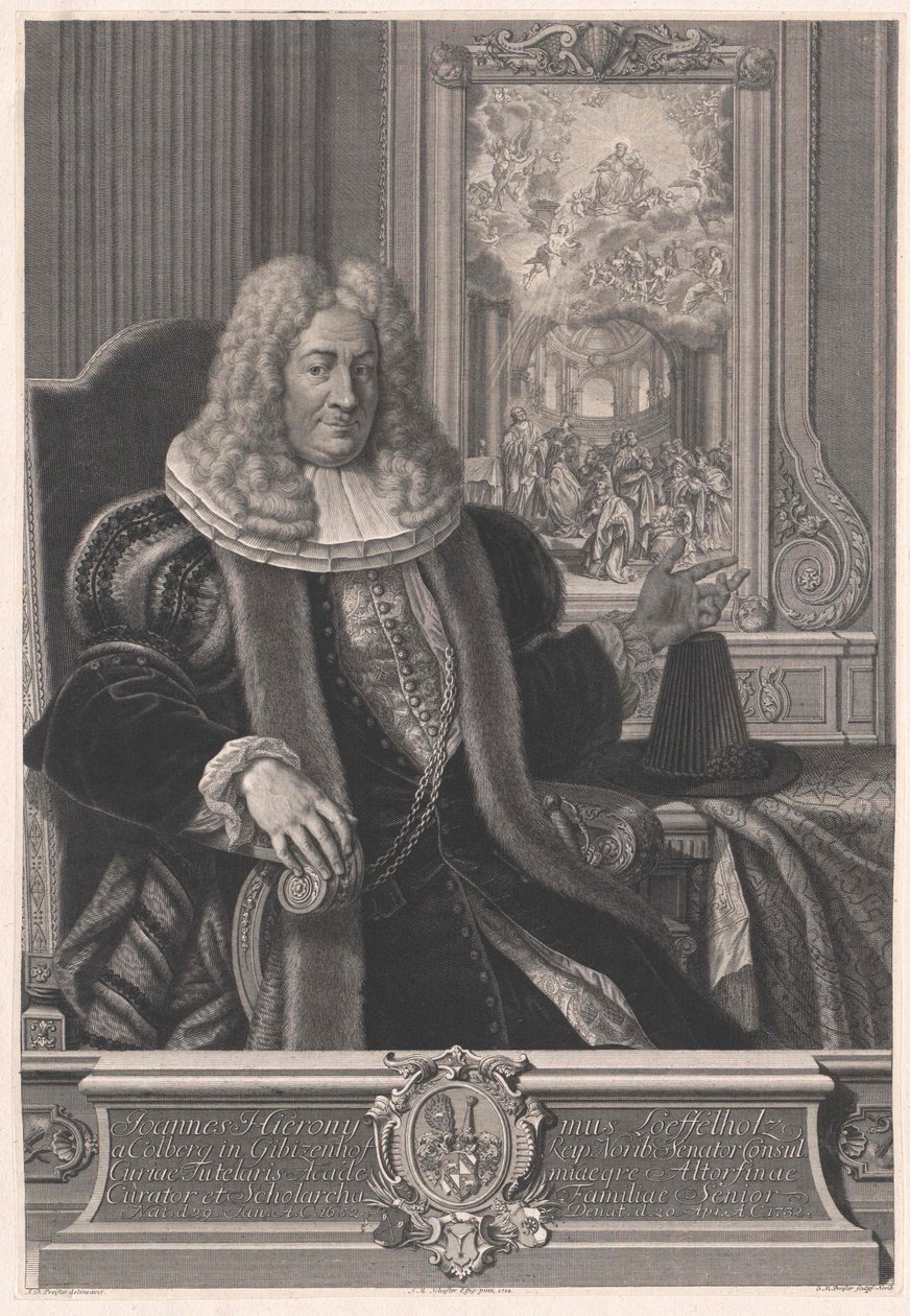 Johann Jerome Loeffelholz z Colbergu od Artist Unknown