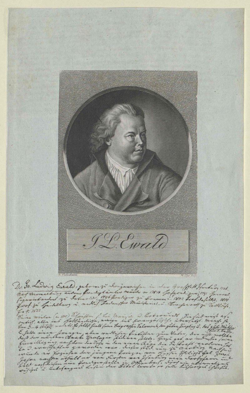 Johann Ludwig Ewald (tisk) od Artist Unknown