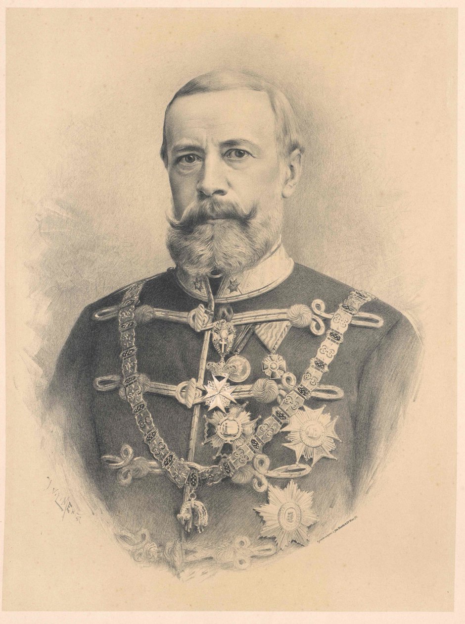 Johann Nepomuk hrabě Harrach (tisk) od Artist Unknown
