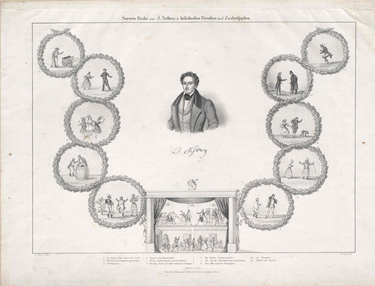 Johann Nestroy (tisk) od Artist Unknown