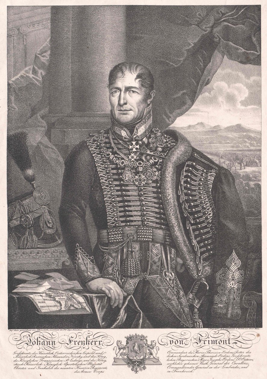 Johann hrabě Frimont von Palota od Artist Unknown